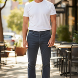 MEYER Roma - Mens Trousers – 2-390 18 - Exclusive Stretch Woolcord - Navy - Wildvine Clothing, Spalding, Lincolnshire