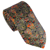 Van Buck - Mens - Orange & Gold Paisley Red Label Silk Tie - Wildvine Clothing, Spalding, Lincolnshire