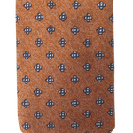 Van Buck - Mens - Rust Neat Medallion Flower Textured Red Label Silk Tie - Wildvine Clothing, Spalding, Lincolnshire