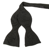 Van Buck - Mens - Black Silk Paisley Self-Tied Bow Tie - Wildvine Clothing, Spalding, Lincolnshire