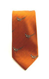 Van Buck - Mens - Orange Running Pheasant Country Silk Tie - Wildvine Clothing, Spalding, Lincolnshire