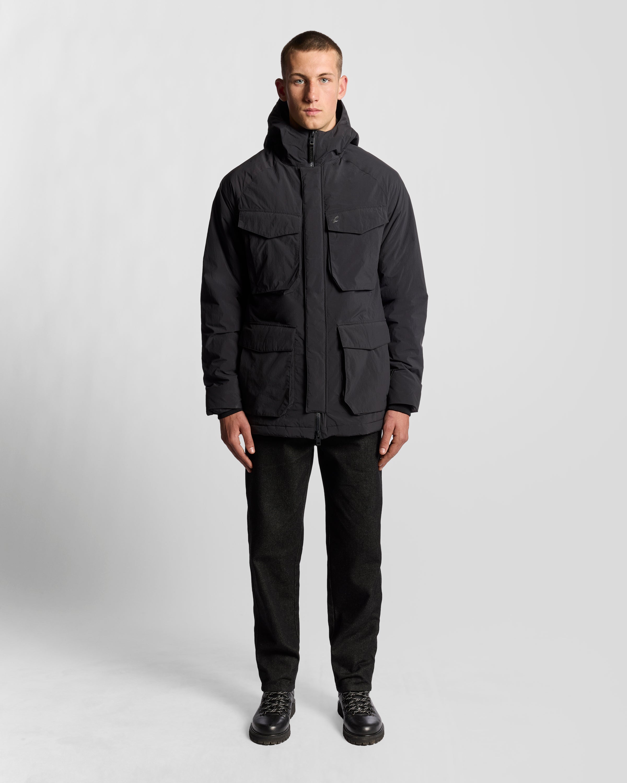 Lyle & Scott - Mens Tactical Wadded Parka - Black Ice X002 - Wildvine Clothing, Spalding, Lincolnshire