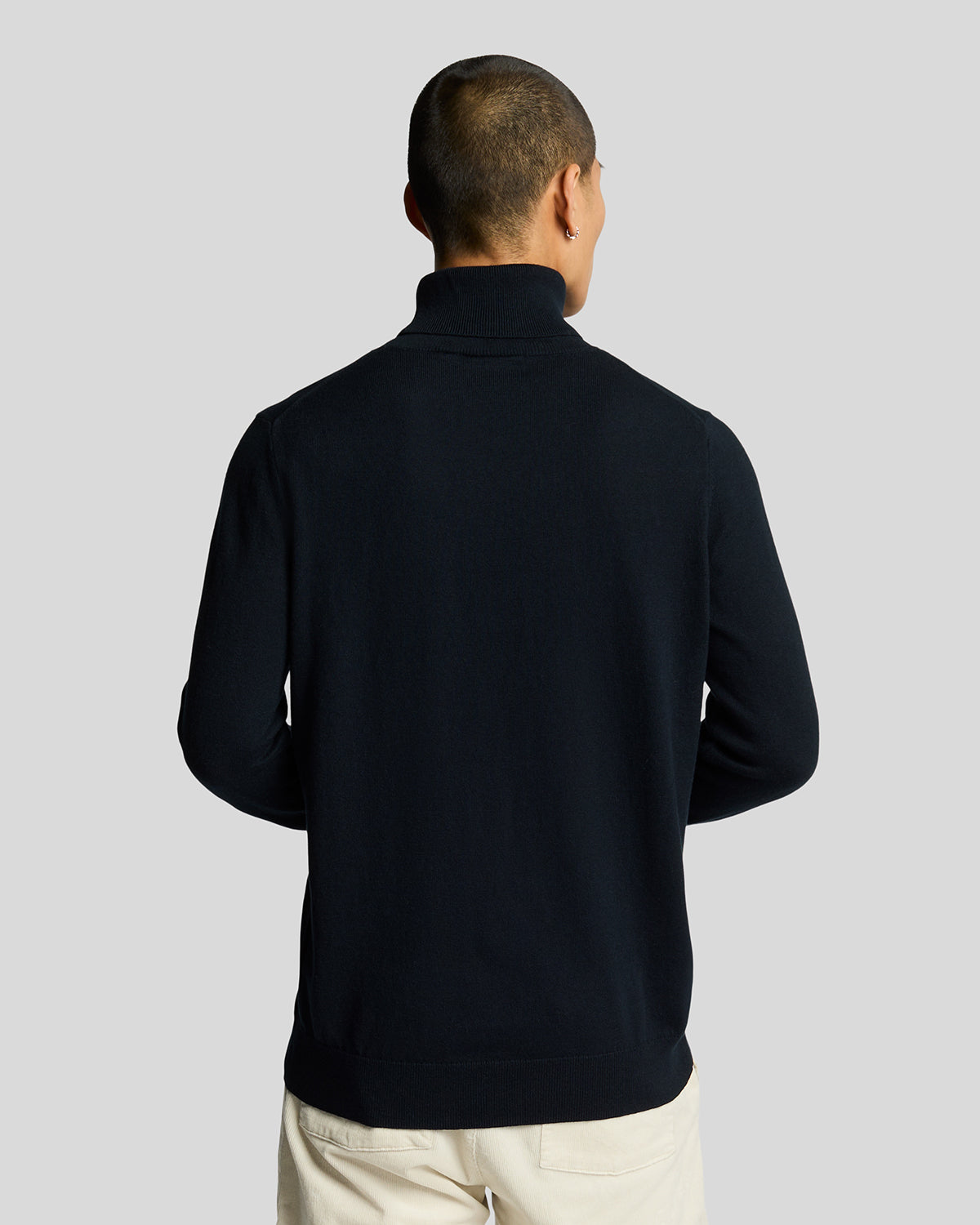 Lyle & Scott - Mens Cotton Merino Turtleneck Jumper - Dark Navy Z271 - Wildvine Clothing, Spalding, Lincolnshire