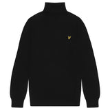 Lyle & Scott - Mens Cotton Merino Turtleneck Jumper - Jet Black Z865 - Wildvine Clothing, Spalding, Lincolnshire