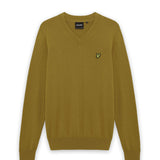 Lyle & Scott - Mens Cotton Merino V Neck Jumper - Bronze - KN2111VC Y308 - Wildvine Clothing, Spalding, Lincolnshire