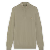 Lyle & Scott - Mens Tonal Eagle Merino Quarter Zip Jumper - Sandstorm Beige - KN2122VC Y257 - Wildvine Clothing, Spalding, Lincolnshire