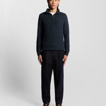 Lyle & Scott - Mens Ribbed Half Zip Jumper - Dark Navy Marl Z56 - Wildvine Clothing, Spalding, Lincolnshire