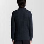 Lyle & Scott - Mens Ribbed Half Zip Jumper - Dark Navy Marl Z56 - Wildvine Clothing, Spalding, Lincolnshire