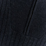 Lyle & Scott - Mens Ribbed Half Zip Jumper - Dark Navy Marl Z56 - Wildvine Clothing, Spalding, Lincolnshire