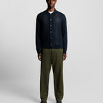 Lyle & Scott - Mens Cable Knitted Shirt - Carbon X898 - Wildvine Clothing, Spalding, Lincolnshire