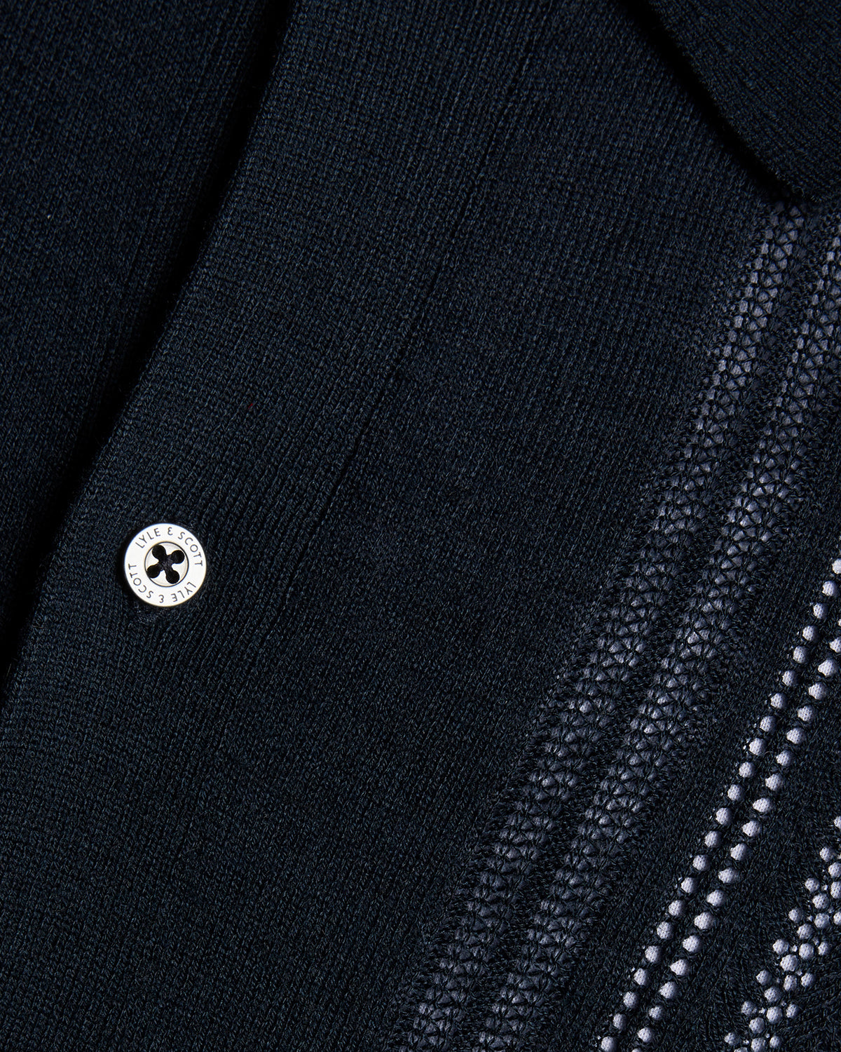 Lyle & Scott - Mens Cable Knitted Shirt - Carbon X898 - Wildvine Clothing, Spalding, Lincolnshire