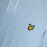 Lyle & Scott - Mens Tipped Pique Knitted Polo Shirt - Chalk Blue - KN2420V W444 - Wildvine Clothing, Spalding, Lincolnshire