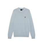 Lyle & Scott - Mens Hybrid Collar Crew Neck Jumper - Opal Blue - W596 KN2421V - Wildvine Clothing, Spalding, Lincolnshire