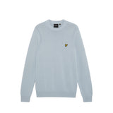 Lyle & Scott - Mens Hybrid Collar Crew Neck Jumper - Opal Blue - W596 KN2421V - Wildvine Clothing, Spalding, Lincolnshire