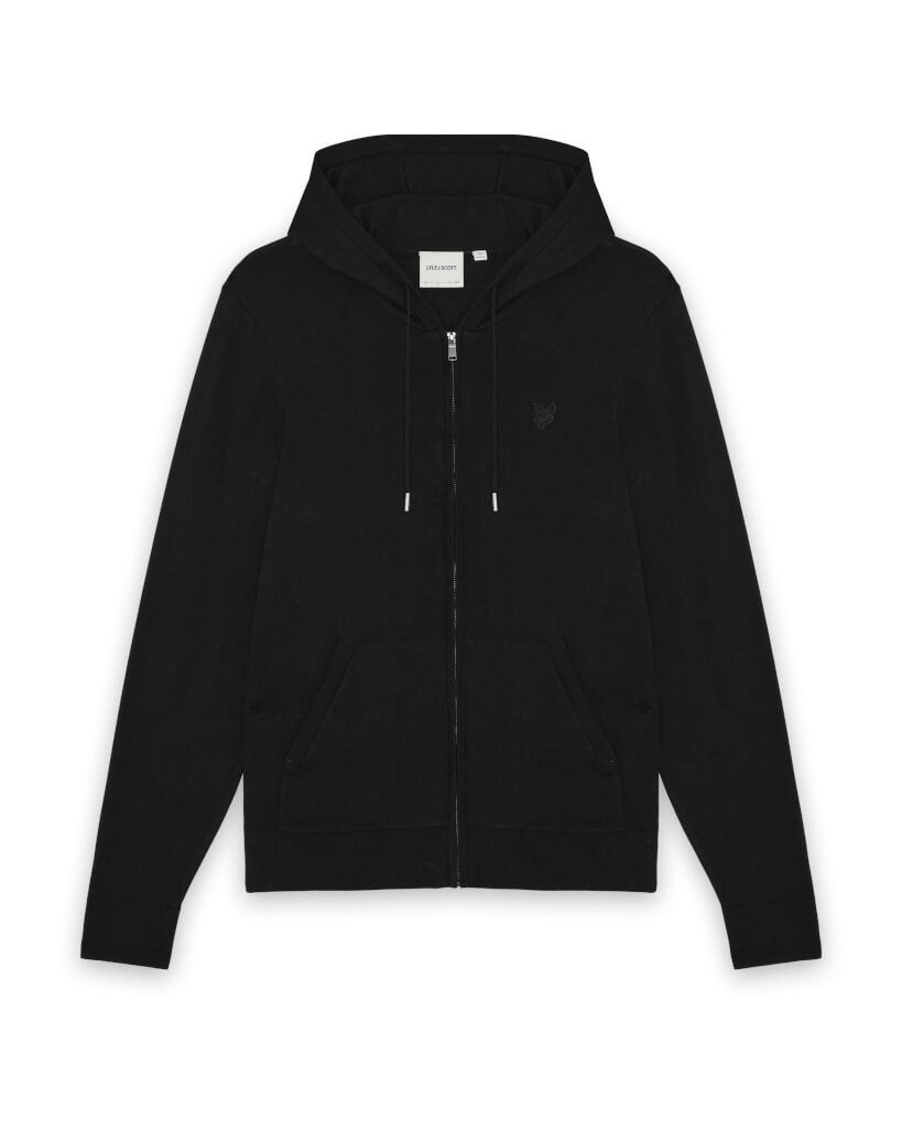 Lyle & Scott - Mens Superfine Knitted Zip Through Hoodie - Lacquer - KN2507V W835 - Wildvine Clothing, Spalding, Lincolnshire