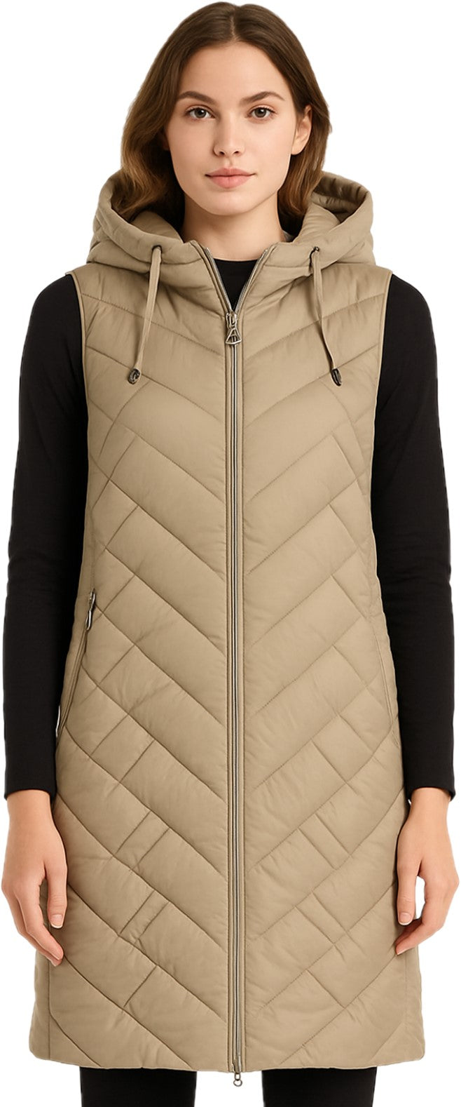 Jane Austin - Ladies Willow Gilet - Beige - Wildvine Clothing, Spalding, Lincolnshire