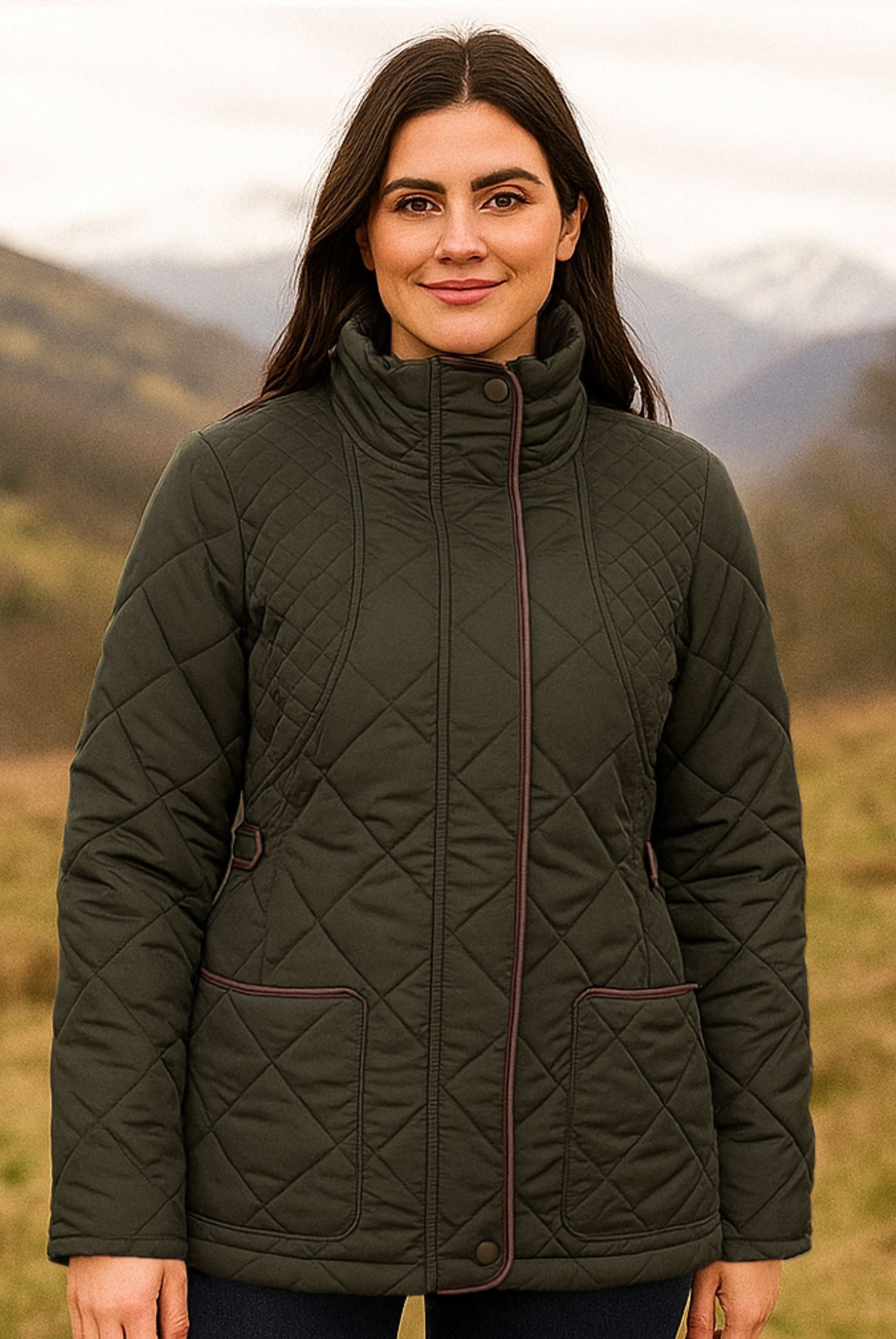 Jane Austin Ladies - Freya Coat - Green - Wildvine Clothing, Spalding, Lincolnshire