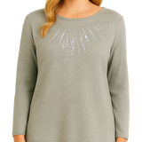 Jane Austin - Ladies Daphne Top - Grey - Wildvine Clothing, Spalding, Lincolnshire