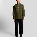 Lyle & Scott - Mens Plain Flannel Shirt - Deep Depths X848 - Wildvine Clothing, Spalding, Lincolnshire