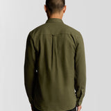 Lyle & Scott - Mens Plain Flannel Shirt - Deep Depths X848 - Wildvine Clothing, Spalding, Lincolnshire