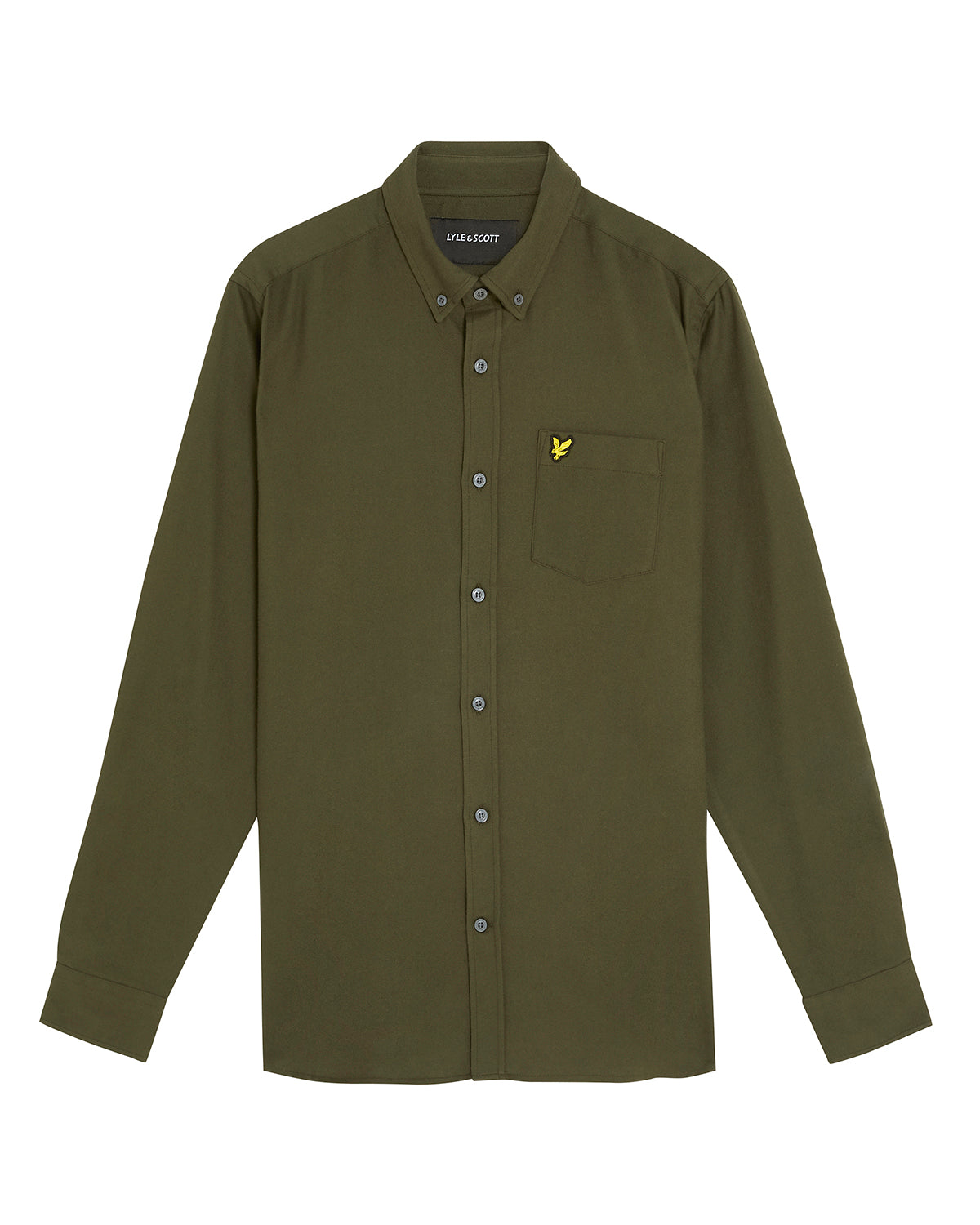 Lyle & Scott - Mens Plain Flannel Shirt - Deep Depths X848 - Wildvine Clothing, Spalding, Lincolnshire