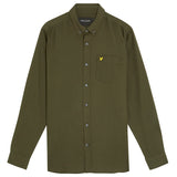 Lyle & Scott - Mens Plain Flannel Shirt - Deep Depths X848 - Wildvine Clothing, Spalding, Lincolnshire