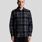 Lyle & Scott - Mens Tartan Corduroy Shirt - Jet Black/ White W189 - Wildvine Clothing, Spalding, Lincolnshire