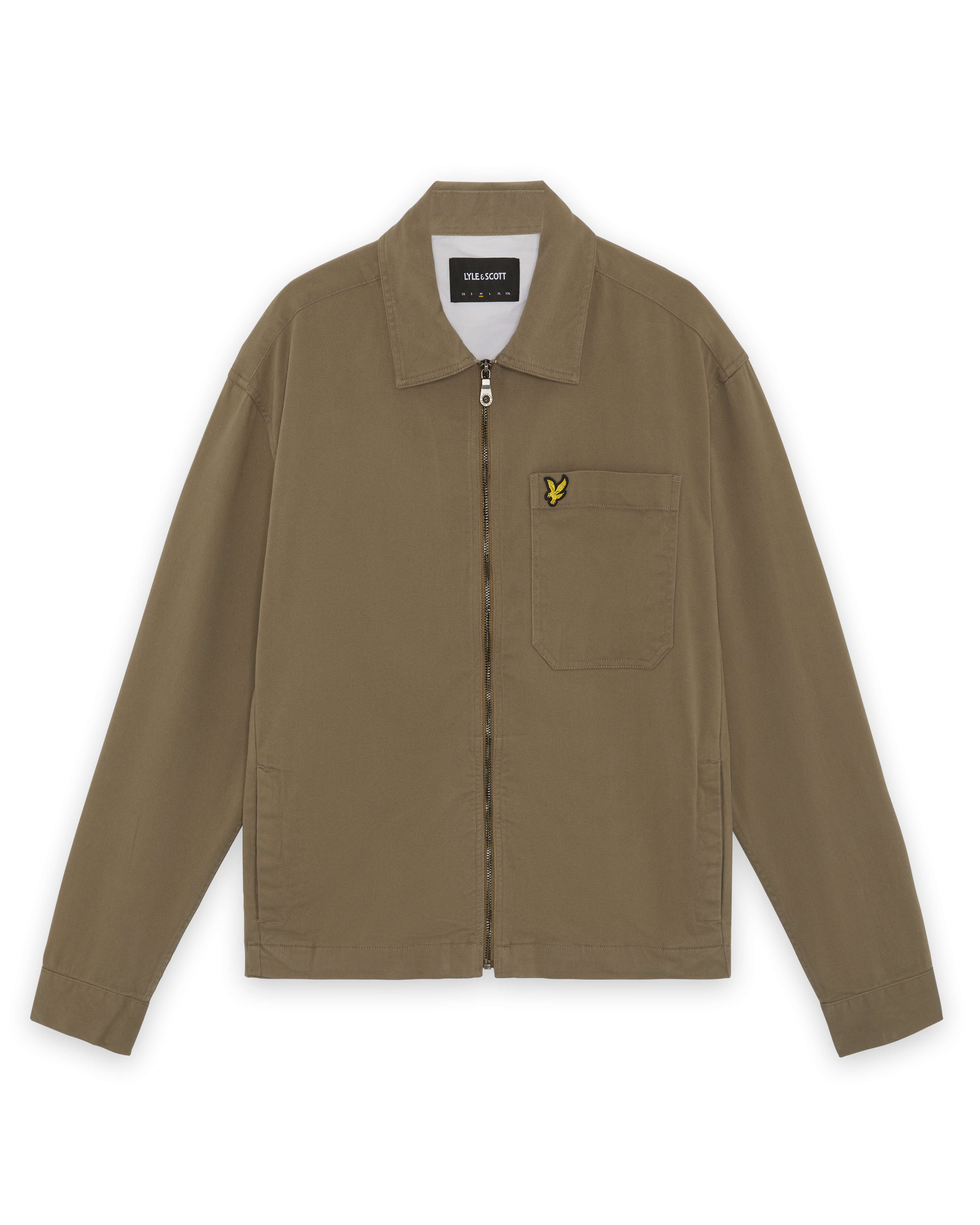 Lyle & Scott - Mens Enzyme Wash Zip Through Overshirt - Khaki Ash - LW2412V X569 - Wildvine Clothing, Spalding, Lincolnshire
