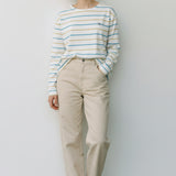 Lighthouse - Ladies Causeway II Top - Blue & Clay Stripe - Wildvine Clothing, Spalding, Lincolnshire