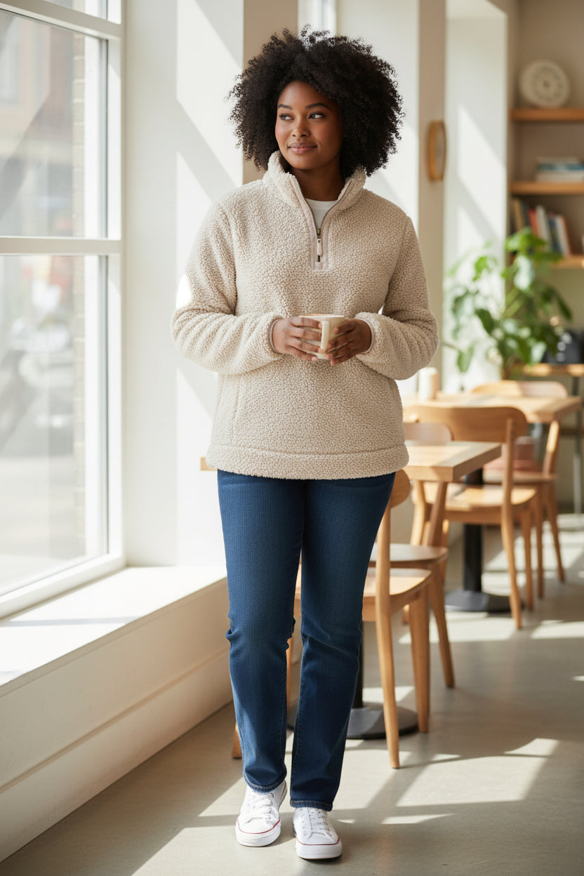 Lighthouse - Ladies Coast Full Zip Fleece - Irish Cream - Wildvine Clothing, Spalding, Lincolnshire