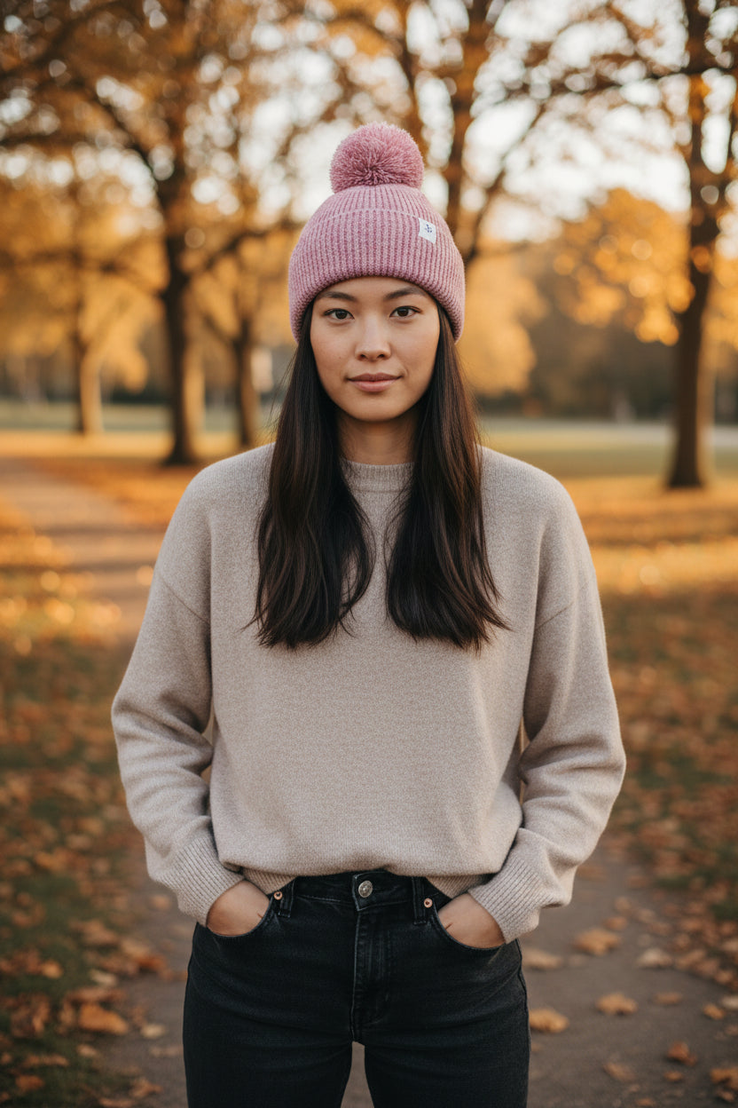 Lighthouse - Ladies Hannah Hat & Bobble - Wild Rose - Wildvine Clothing, Spalding, Lincolnshire