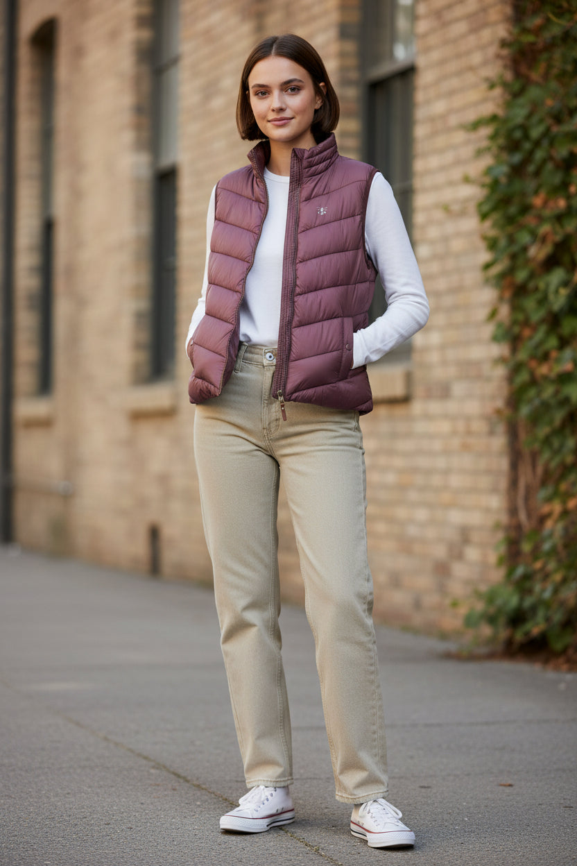 Lighthouse - Ladies Laurel Gilet - Cranberry - Wildvine Clothing, Spalding, Lincolnshire