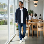 Lyle & Scott - Mens Cable Knitted Shirt - Carbon X898 - Wildvine Clothing, Spalding, Lincolnshire