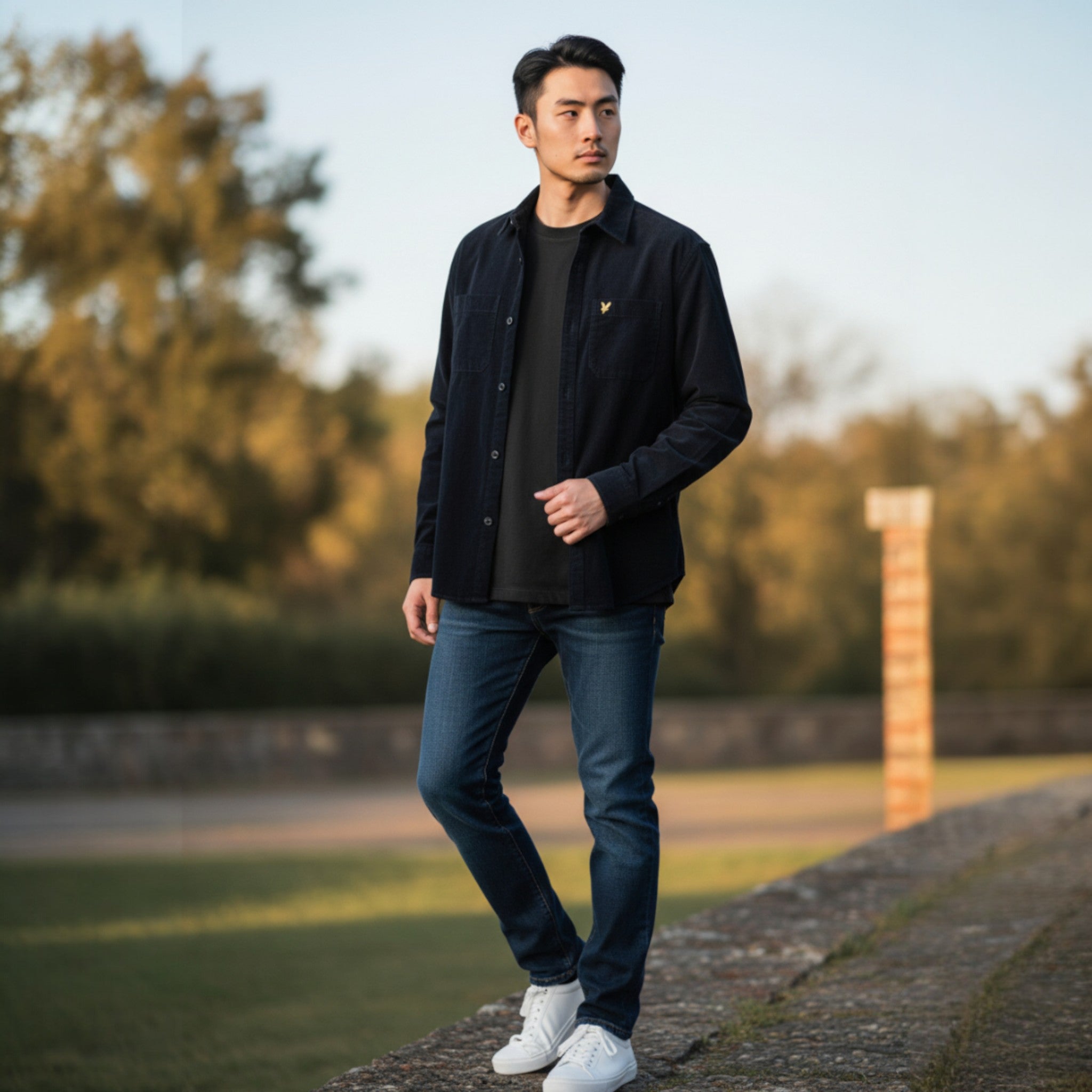 Lyle & Scott - Mens Corduroy Shirt - Dark Navy Z271 - Wildvine Clothing, Spalding, Lincolnshire