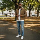 Lyle & Scott - Mens Enzyme Wash Zip Through Overshirt - Khaki Ash - LW2412V X569 - Wildvine Clothing, Spalding, Lincolnshire