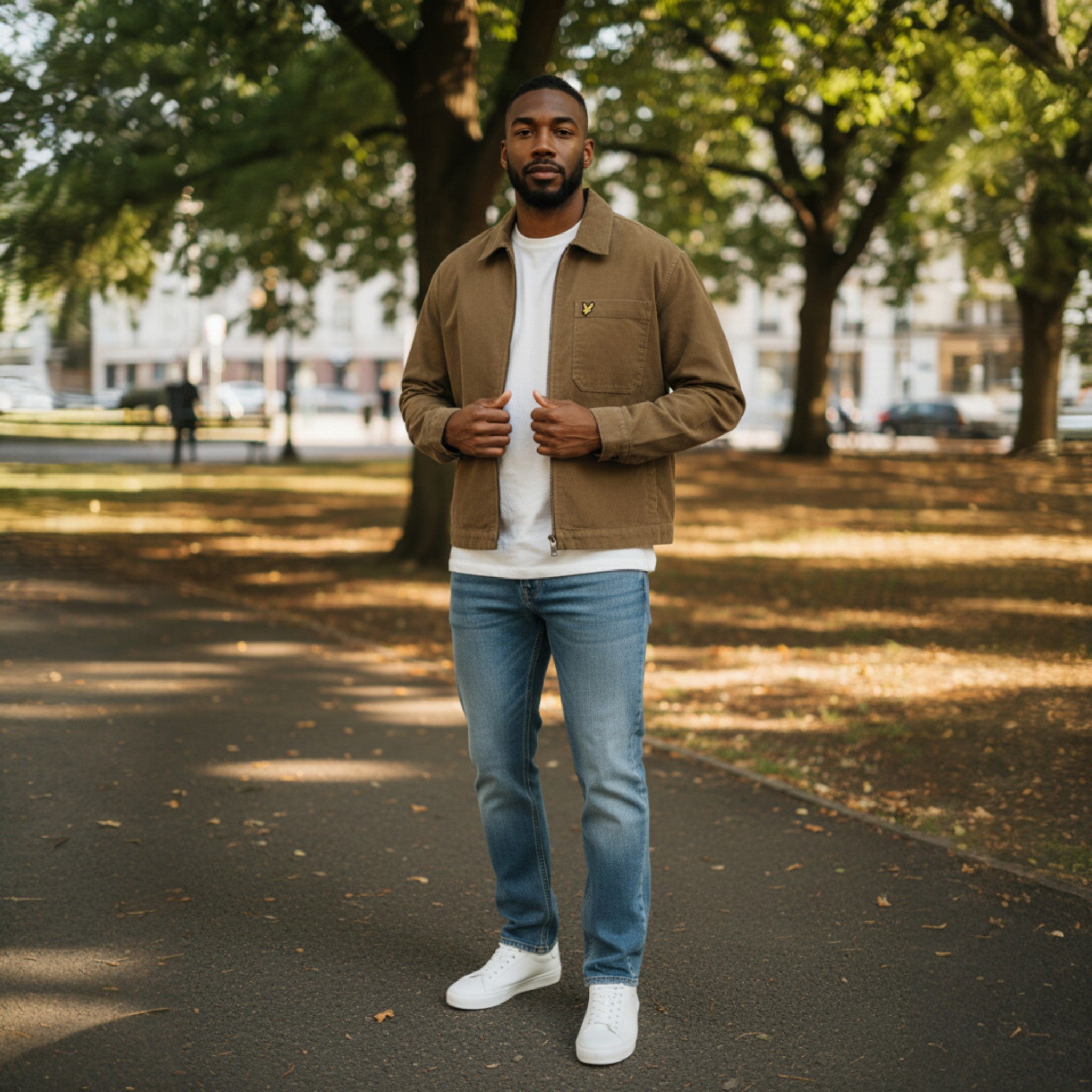 Lyle & Scott - Mens Enzyme Wash Zip Through Overshirt - Khaki Ash - LW2412V X569 - Wildvine Clothing, Spalding, Lincolnshire