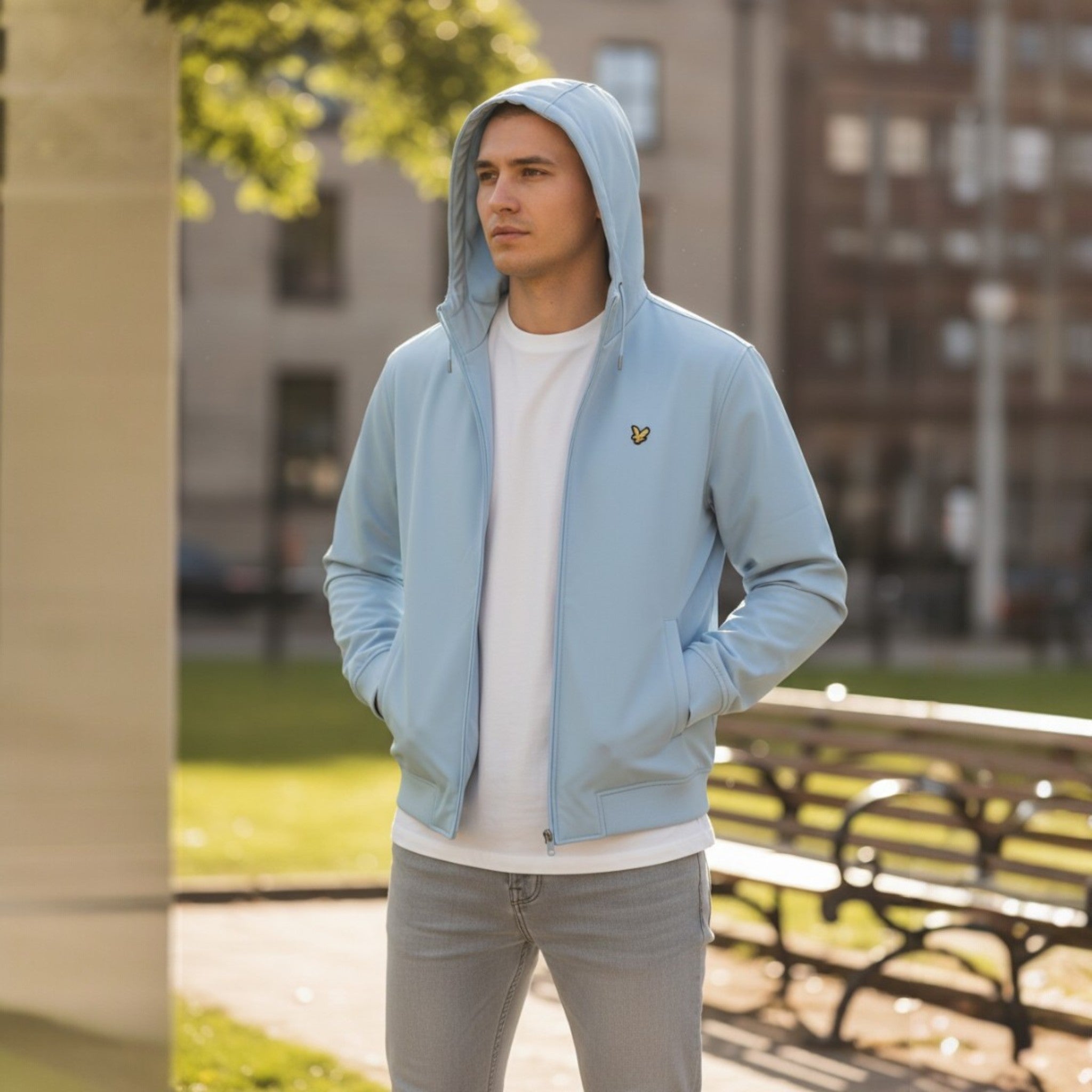 Lyle & Scott - Mens Mesh Back Softshell Jacket - Opal Blue JK2200V W596 - Wildvine Clothing, Spalding, Lincolnshire