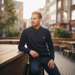 Lyle & Scott - Mens Pique Jersey Shirt - Dark Navy - LW2407V ZZ271 - Wildvine Clothing, Spalding, Lincolnshire