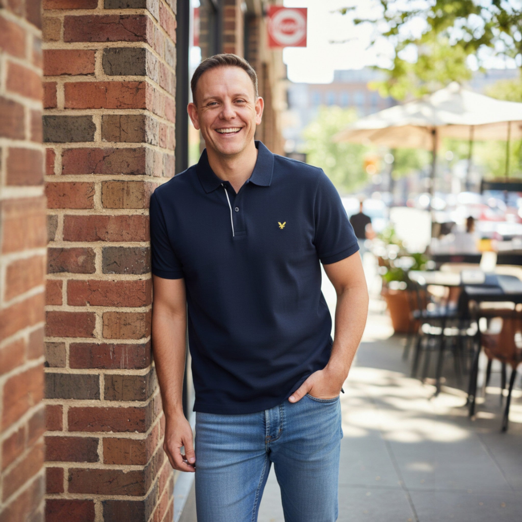 Lyle & Scott - Mens Placket Tipped Polo Shirt - Dark Navy - SP2409V Z271 - Wildvine Clothing, Spalding, Lincolnshire