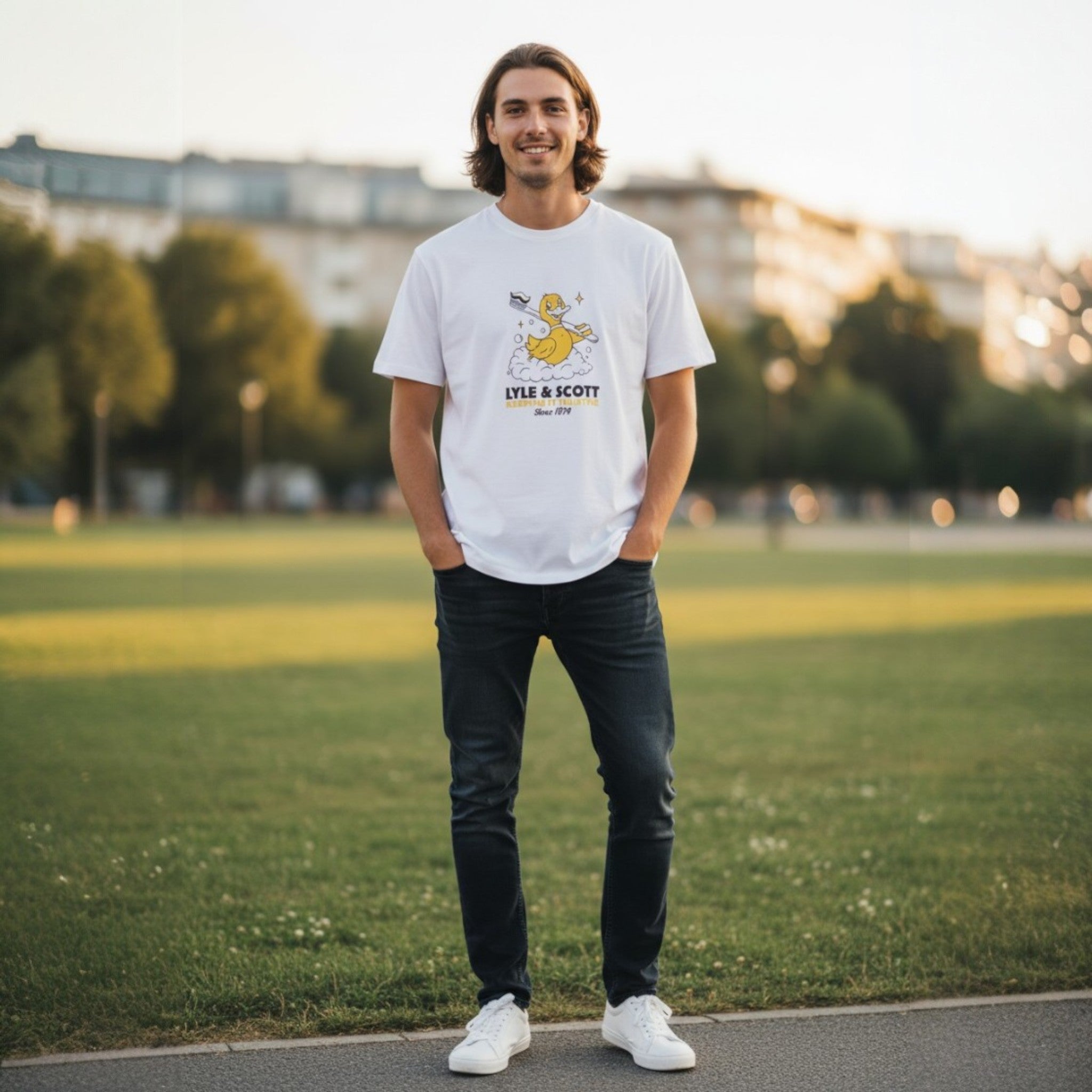 Lyle & Scott - Mens Rubber Duck Graphic T-shirt - White TS2423V 626 - Wildvine Clothing, Spalding, Lincolnshire