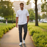 Lyle & Scott - Mens Superfine Pique Zip Polo Shirt - White 626 - Wildvine Clothing, Spalding, Lincolnshire