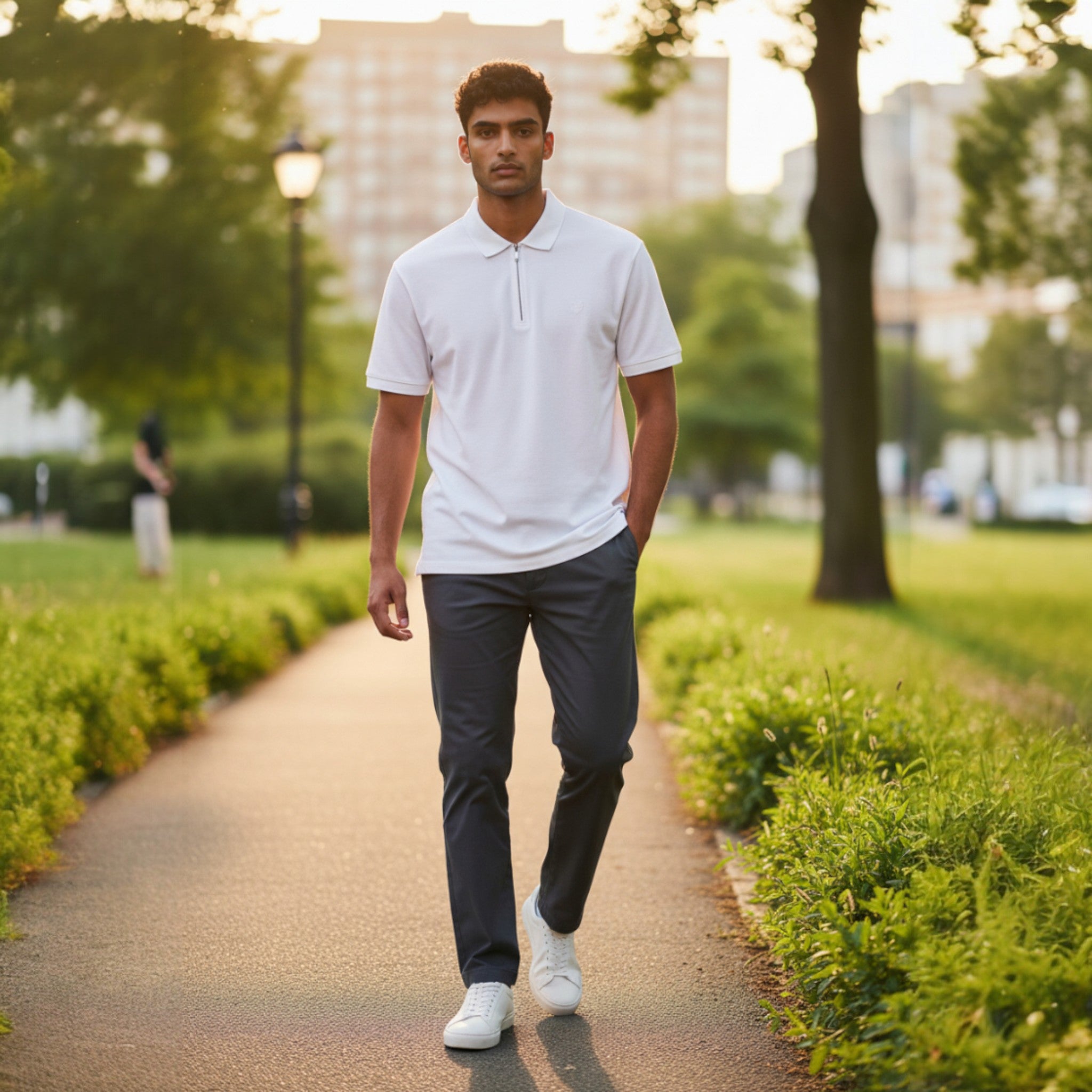 Lyle & Scott - Mens Superfine Pique Zip Polo Shirt - White 626 - Wildvine Clothing, Spalding, Lincolnshire