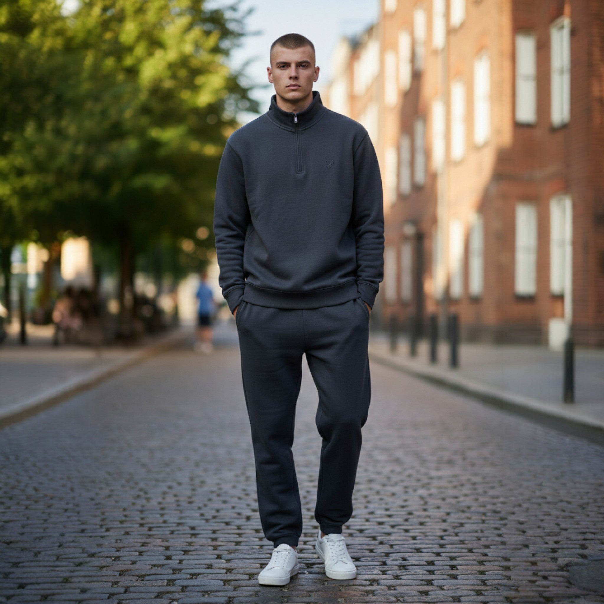 Lyle & Scott - Mens Superfine Quarter Zip Sweatshirt - Gunmetal W635 - Wildvine Clothing, Spalding, Lincolnshire