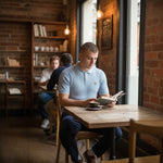 Lyle & Scott - Mens Tipped Pique Knitted Polo Shirt - Chalk Blue - KN2420V W444 - Wildvine Clothing, Spalding, Lincolnshire