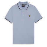 Lyle & Scott - Mens Tipped Polo Shirt - Bubble Blue / Jet Black - SP1524VOGT Y167 - Wildvine Clothing, Spalding, Lincolnshire