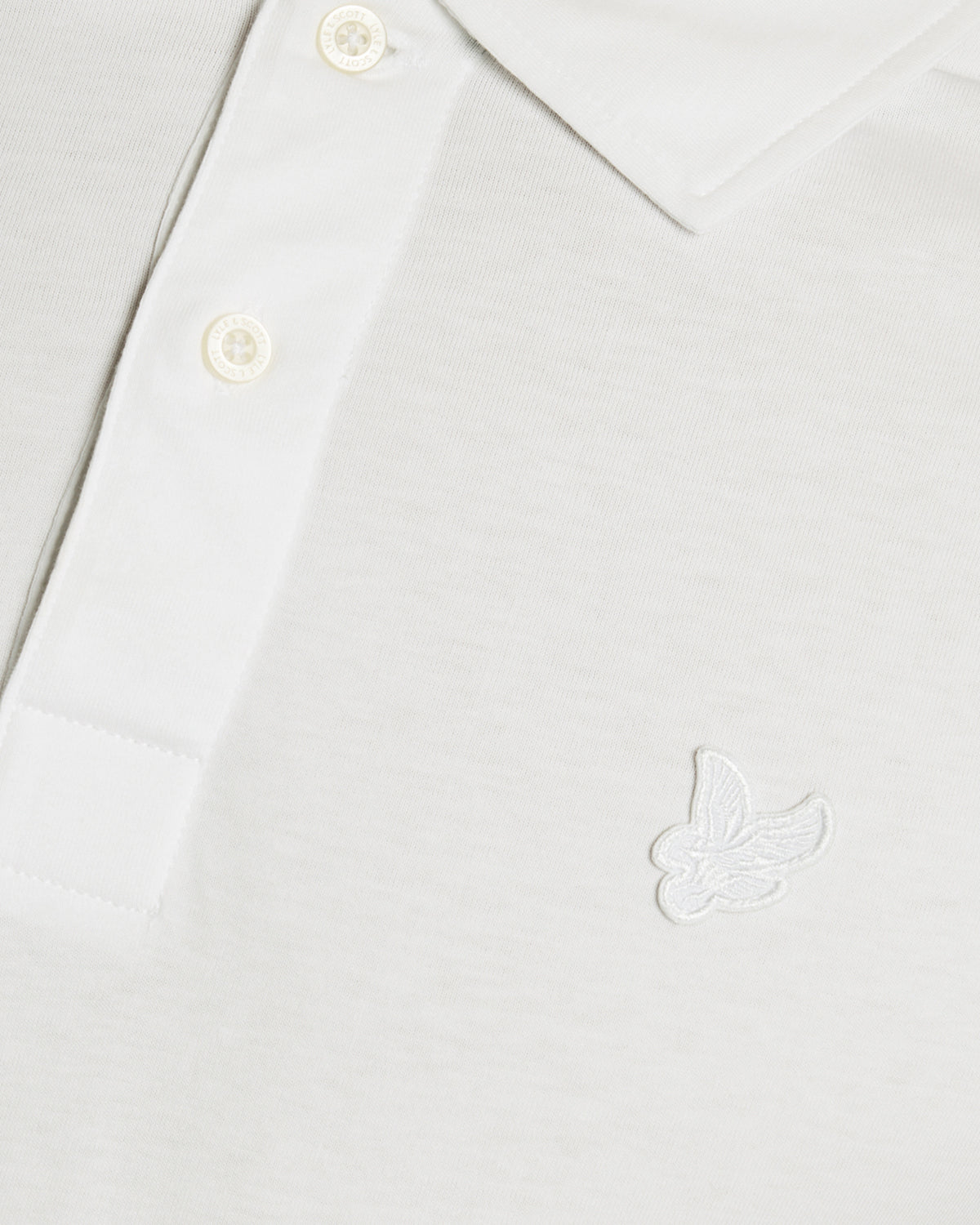 Lyle & Scott - Mens Pintuck Cuff Polo Shirt - White - Tonal - SP2454V 626 - Wildvine Clothing, Spalding, Lincolnshire