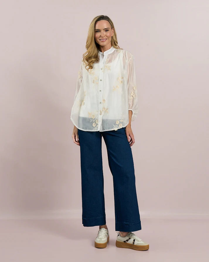 D.E.C.K By Decollage - Ladies Blouse - White - Wildvine Clothing, Spalding, Lincolnshire