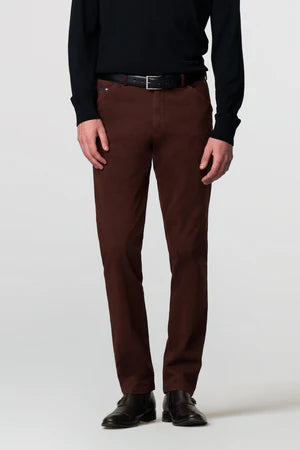 MEYER Chicago Mens Trousers – 2-5613 48 Fine Micro Cotton - Modern Fit - Burgundy - Wildvine Clothing, Spalding, Lincolnshire
