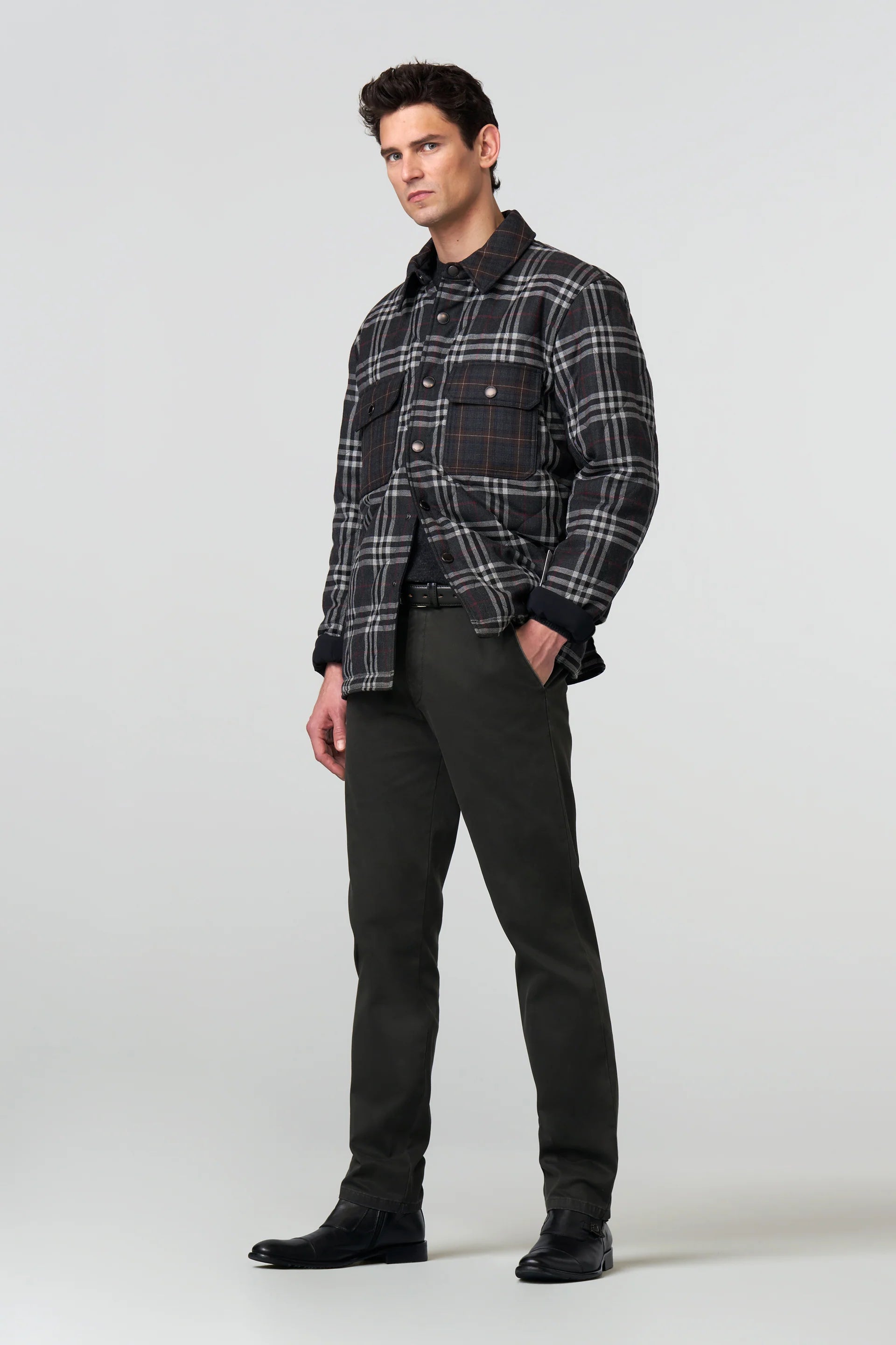 MEYER New York Mens Trousers – 2-5617 Fine Texture Luxury Chinos - Modern Fit – Charcoal - Wildvine Clothing, Spalding, Lincolnshire