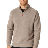Jackdaw - Mens Ruben 1/4 Zip Jumper - Oatmeal - Wildvine Clothing, Spalding, Lincolnshire